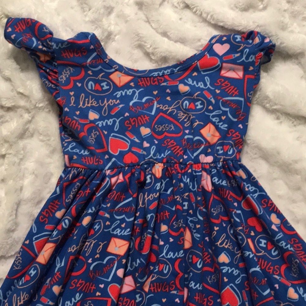 Dress, dot dot smile, size 3/4 blue/pink/red